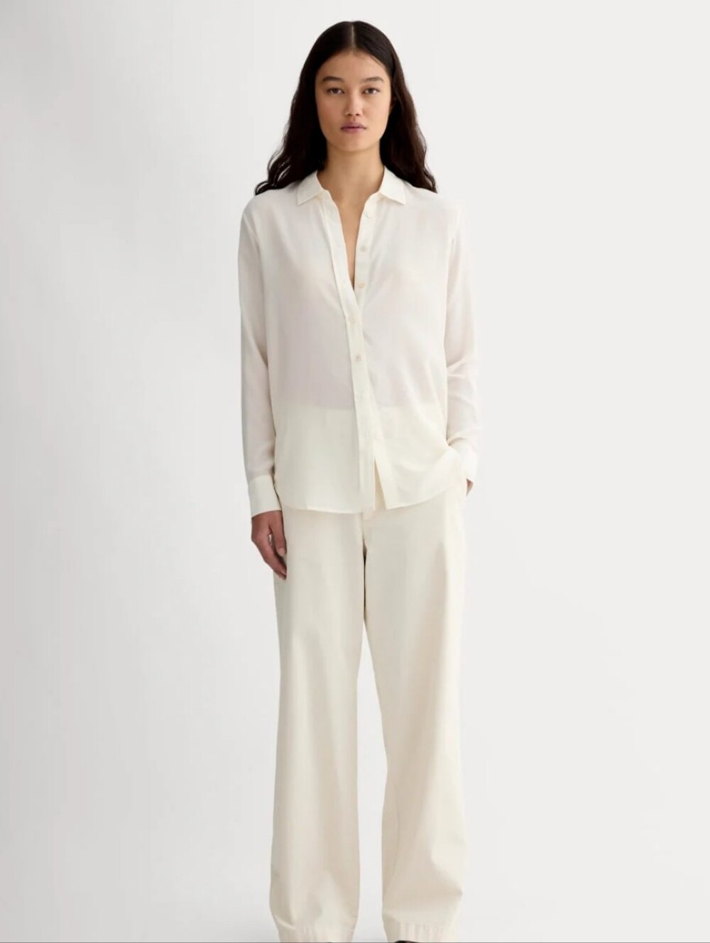Everlane Must Have Shirt Button Down Silk Blouse 8